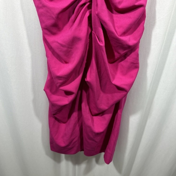 NWT $385 Nicole Miller [ 4‎ ] Jersey Palazzo Off Shoulder Dress Very Berry - Picture 14 of 15